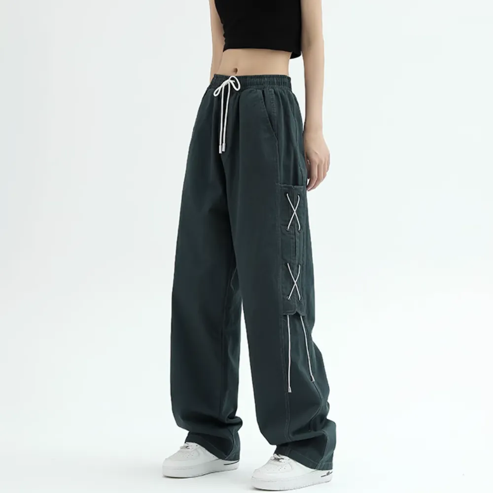 Women's Retro Strap Seatpants