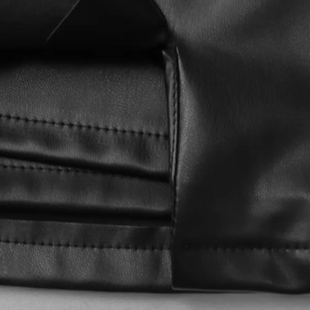 Women's Sexy Black Split PU Skirt
