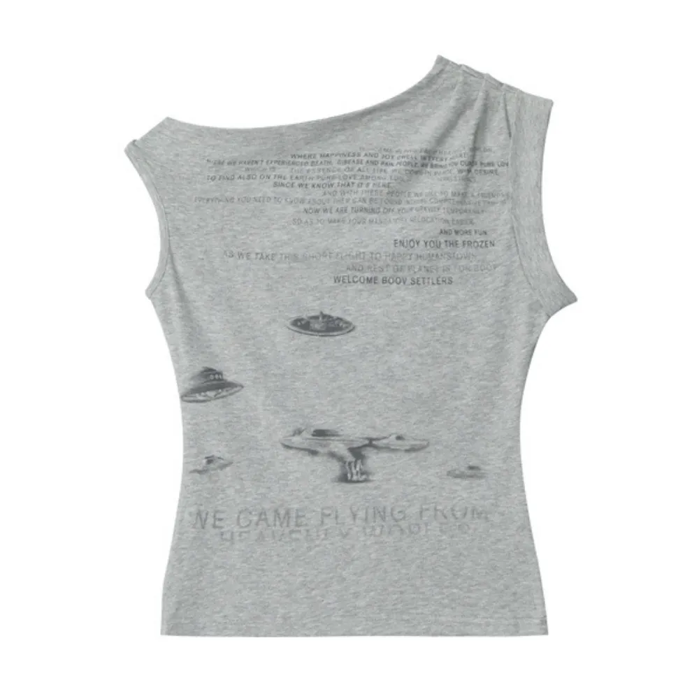Women's Sexy Irregular Shoulder Slim T-shirt