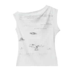 Women's Sexy Irregular Shoulder Slim T-shirt