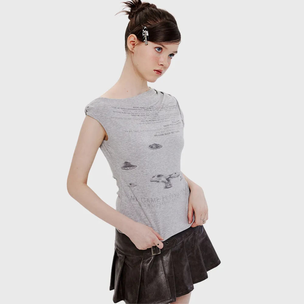 Women's Sexy Irregular Shoulder Slim T-shirt
