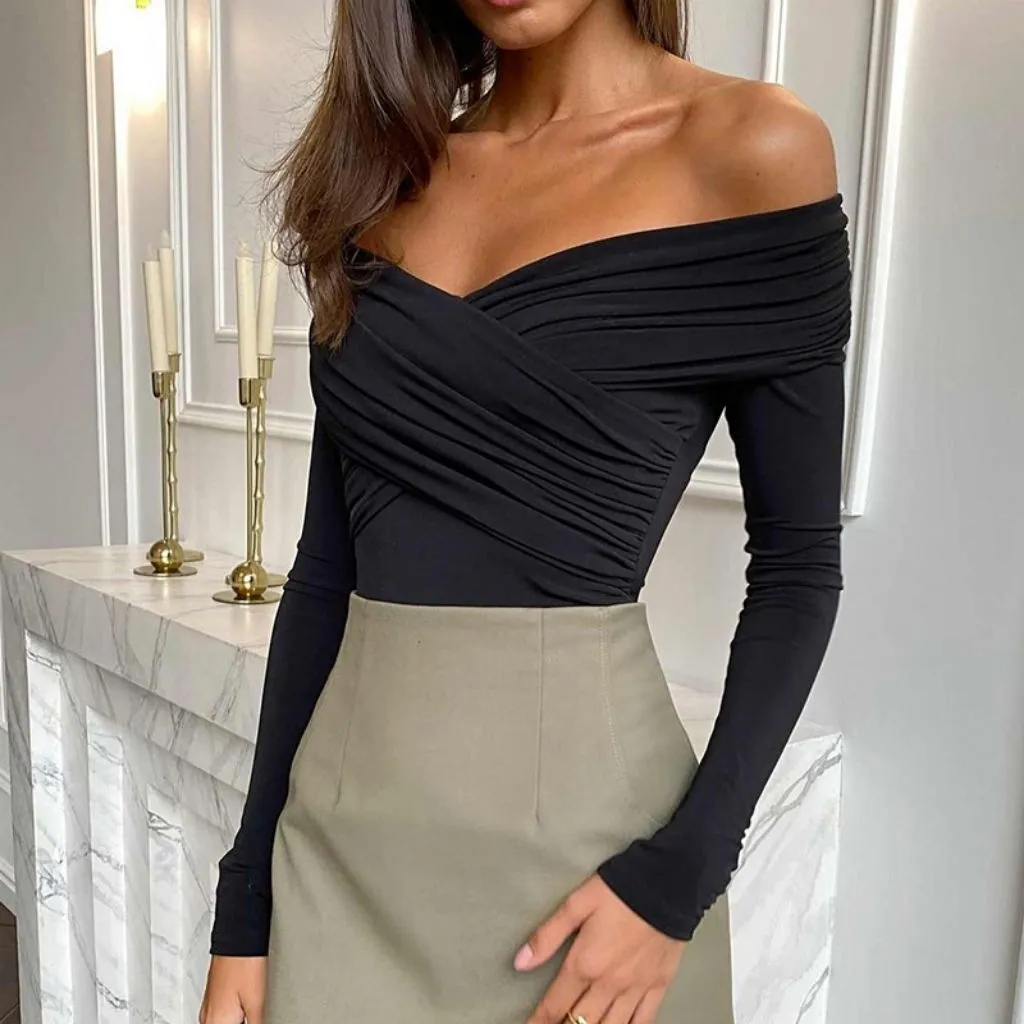 Women's Sexy V Neck Long Sleeve