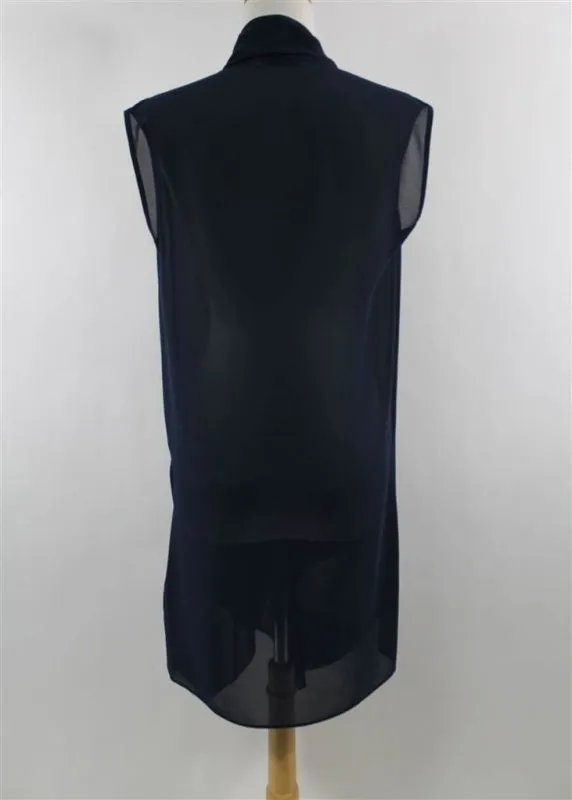 Women's Sleeveless Surplice Draped Detail Top