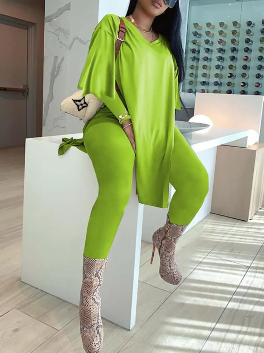 Women's Slit Side Pant Set