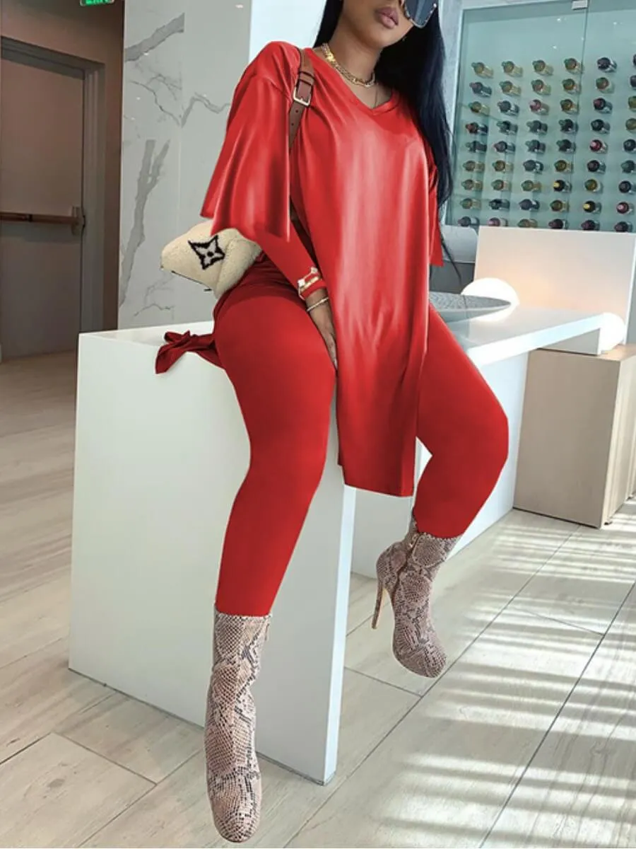 Women's Slit Side Pant Set