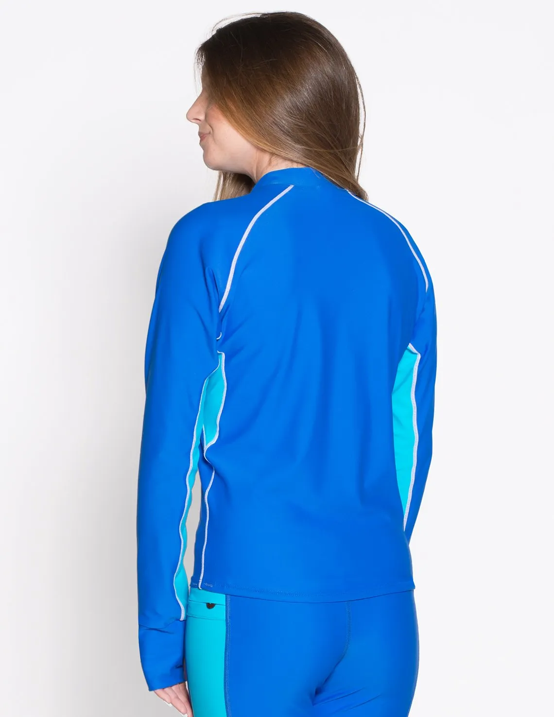 Women's Snorkel Long Sleeve Rash Guard - Royal / Hawaii