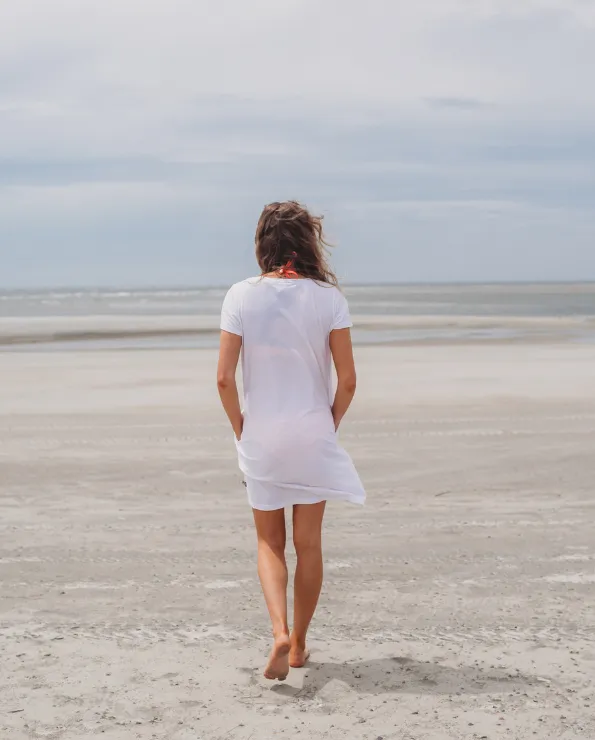Women's Soft Supima Cotton Easy Cover-Up T-Shirt Pocket Dress | Road
