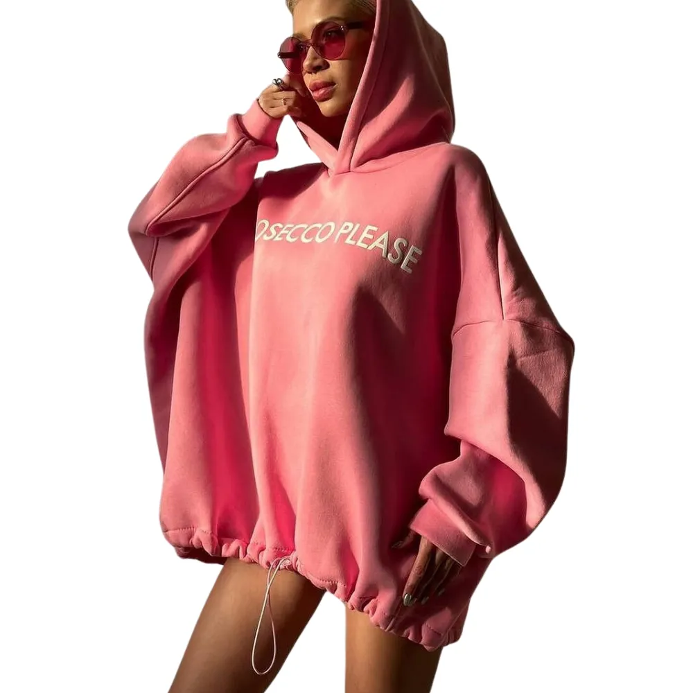 Women's Solid Color Drawstring Hoodie