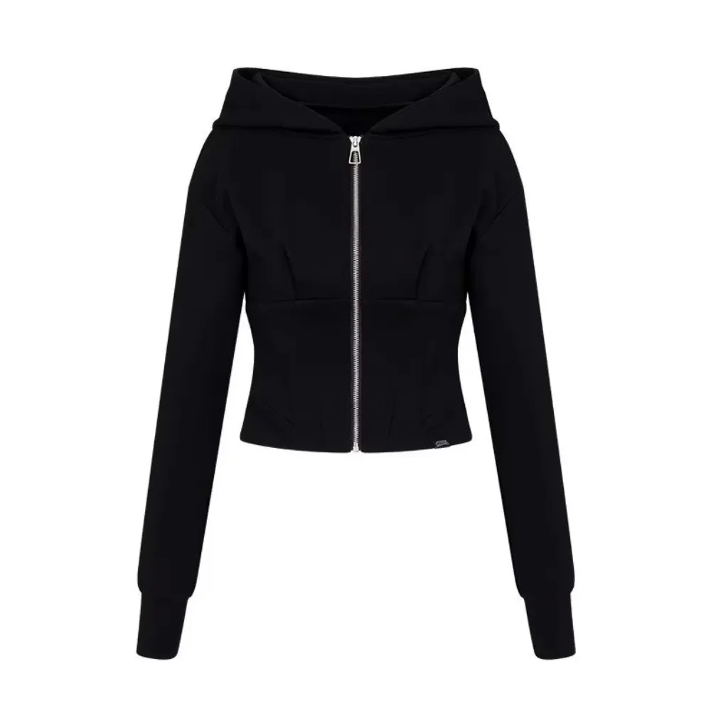 Women's Solid Color Halter Hoodie
