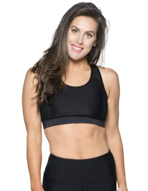 Women's Swim Sport Top (Regular & Plus Size) - Black