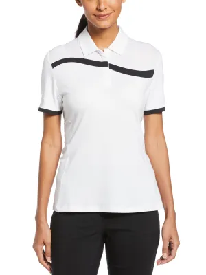 Womens Swing Tech™ Asymmetrical Color Block Golf Polo