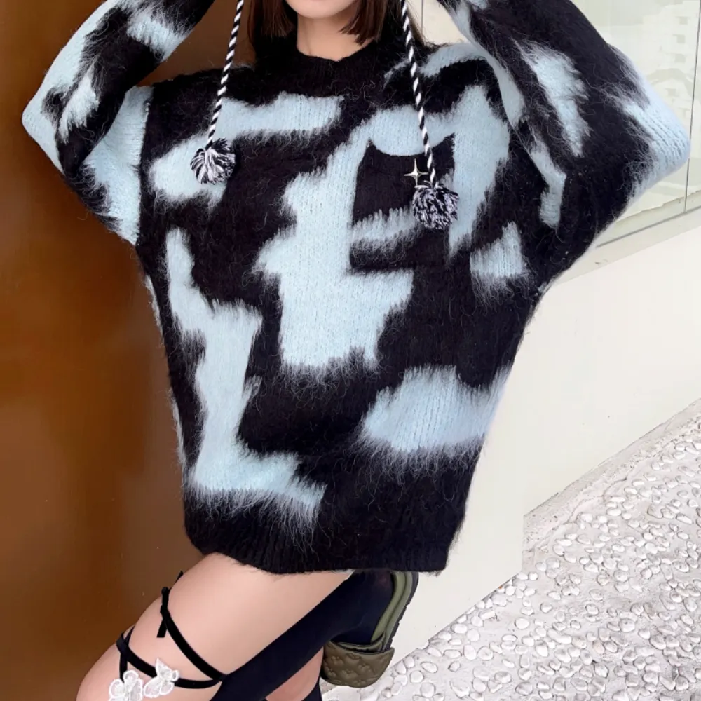 Women's Tie Dye Slim Fit Sweater