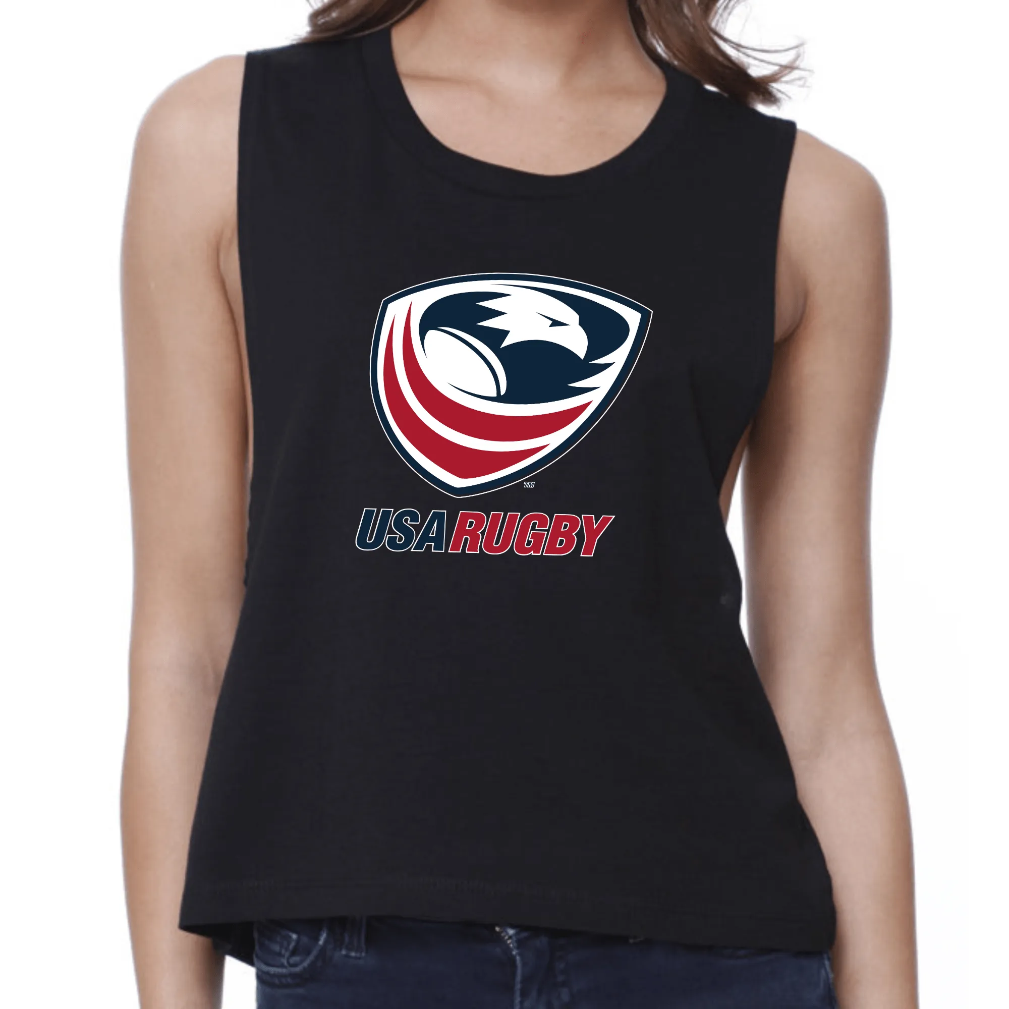 Women's USA Rugby Muscle Crop Tank