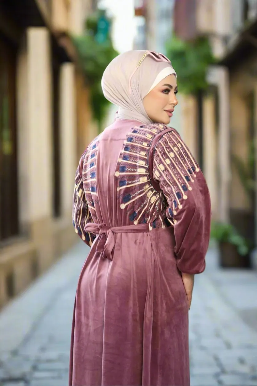 Women's velvet abaya