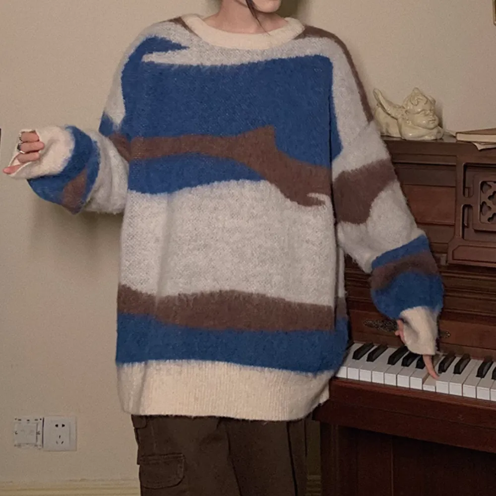 Women's Vintage Contrast Sweater