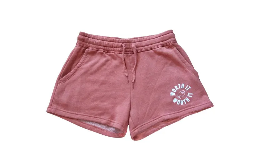 Women's WORTH IT Circle Mauve Sweatshorts