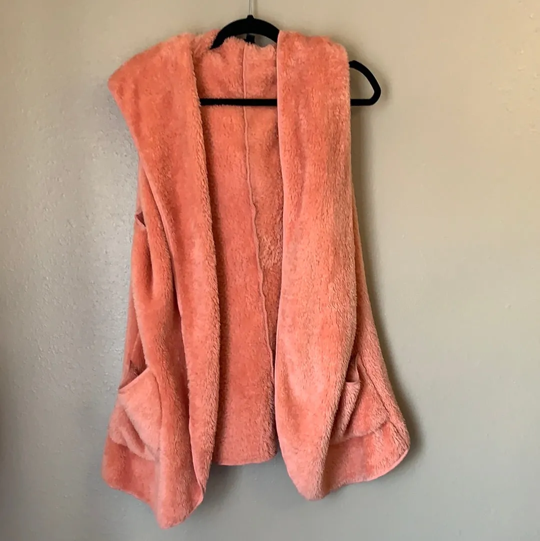 Women’s Zenana Coral Fuzzy Vest