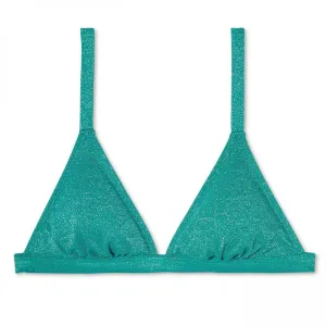 Xhilaration Women's Shine Triangle Bikini Swim Top