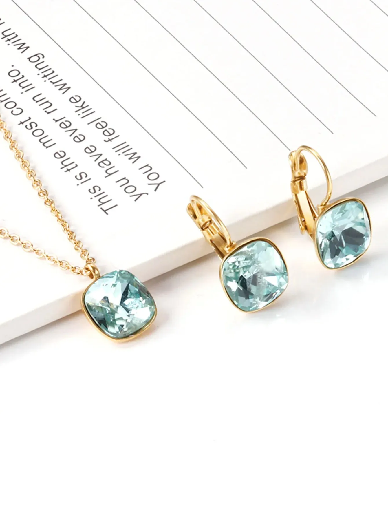 Zircon Stainless Steel Jewelry Set - FD ⚡